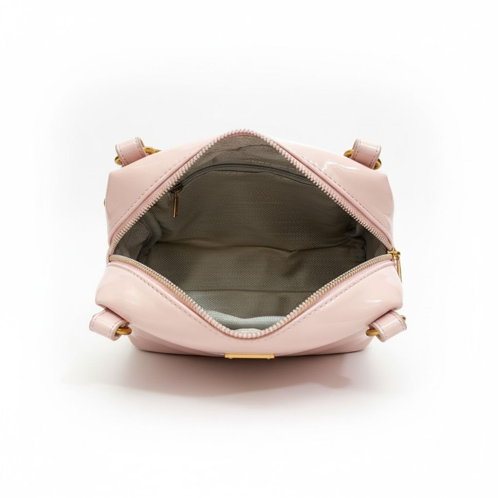 Blush Rose Glossy Crossbody – Chic & Compact