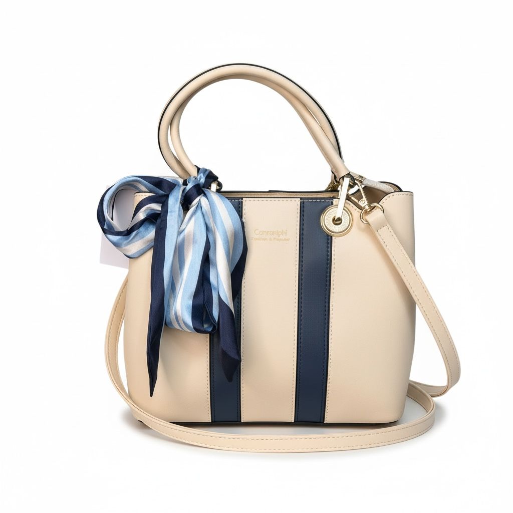 The Elegant Satchel with Scarf Accent