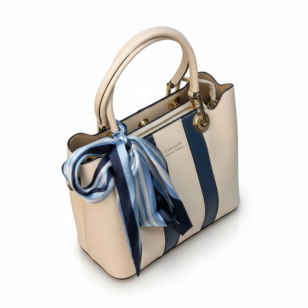 The Elegant Satchel with Scarf Accent