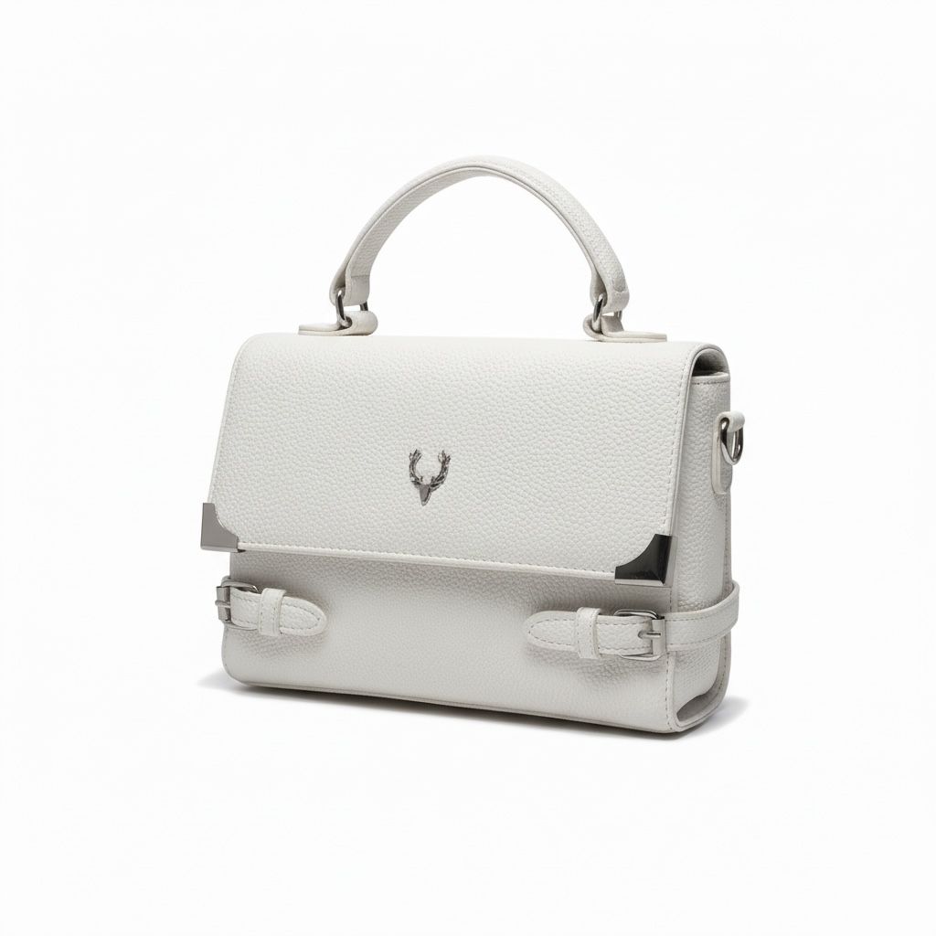 The Nude Pebbled Bag with Keychain