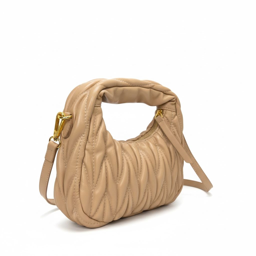 Aura Ruched Leather Crossbody & Handbag