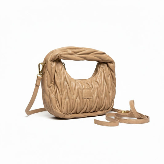 Aura Ruched Leather Crossbody & Handbag