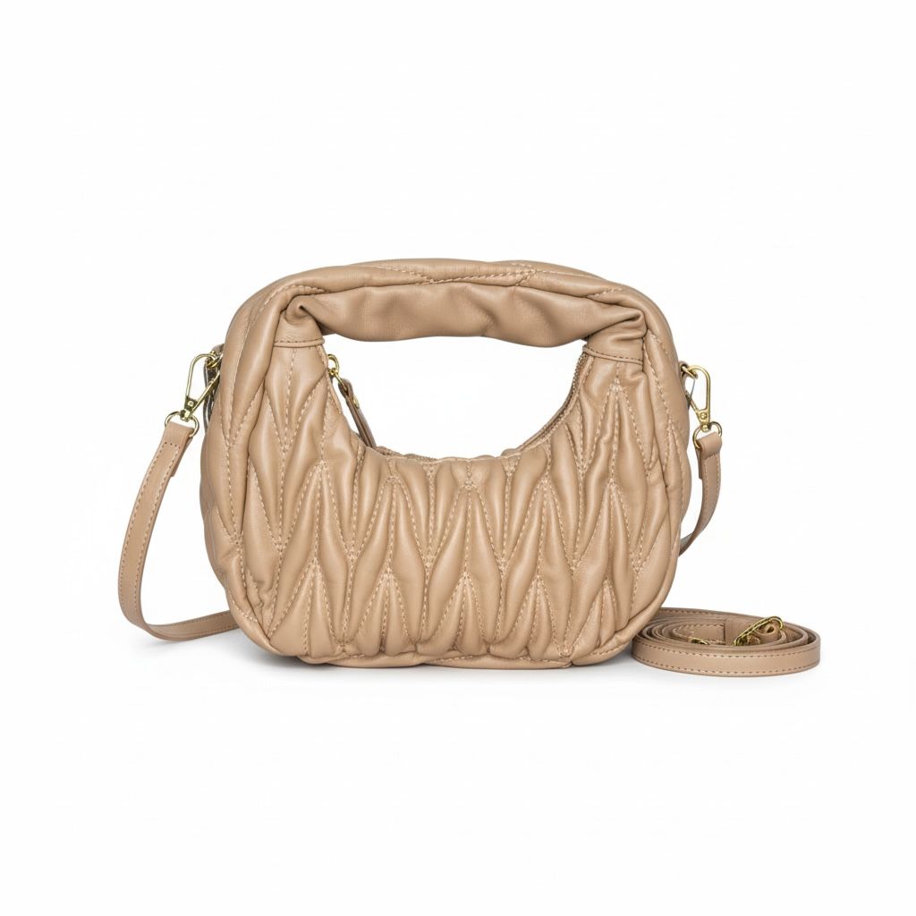 Aura Ruched Leather Crossbody & Handbag
