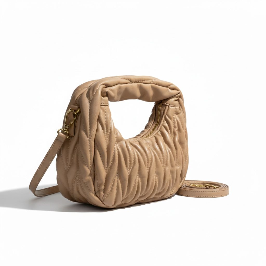 Aura Ruched Leather Crossbody & Handbag